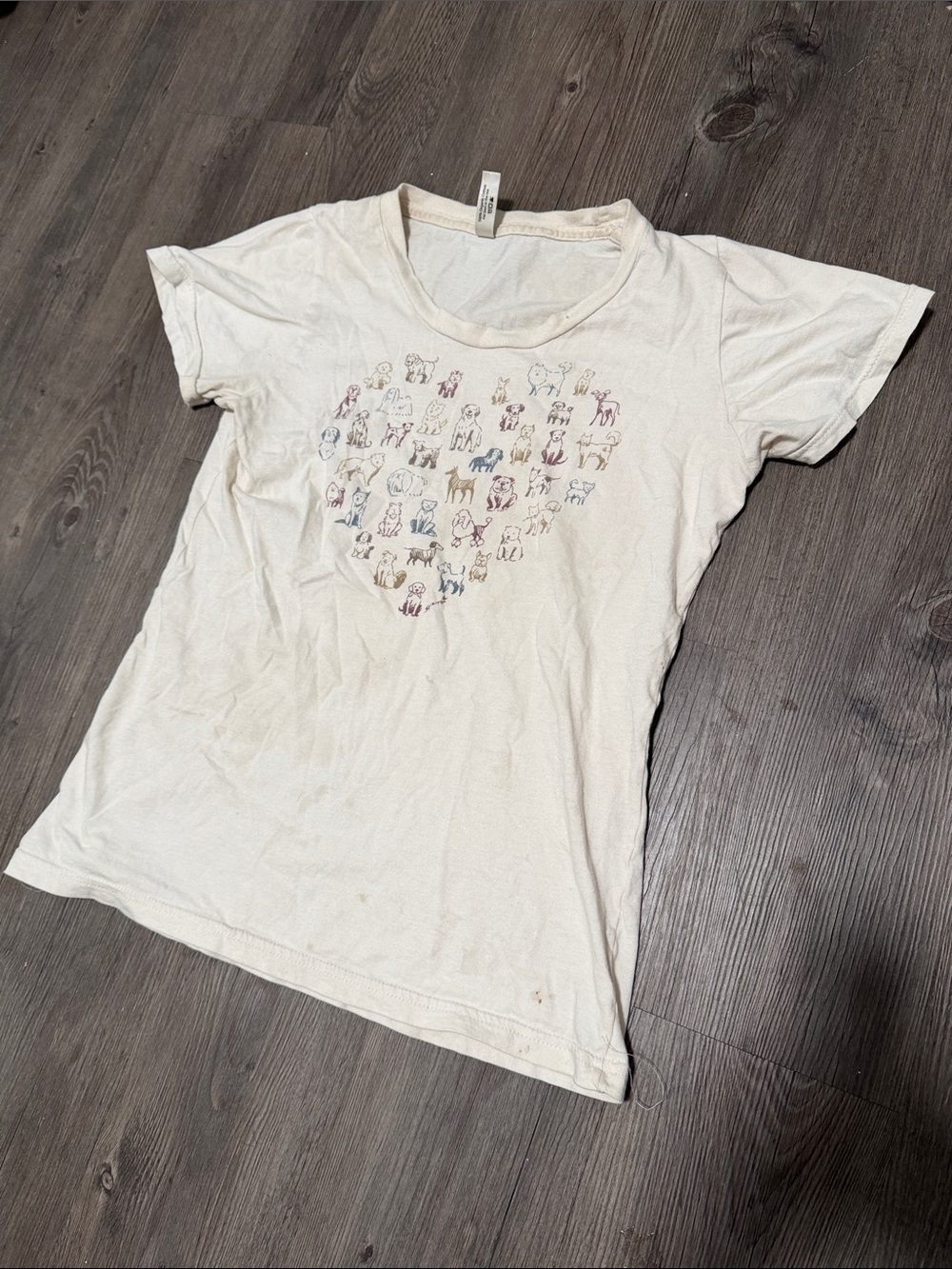 Heart of Dogs 100% Organic Cotton Tee - Cream